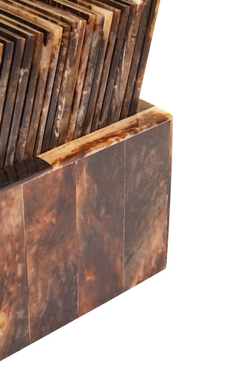 Brown and Black Finish Domino Set
