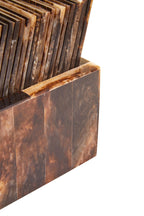 Brown and Black Finish Domino Set