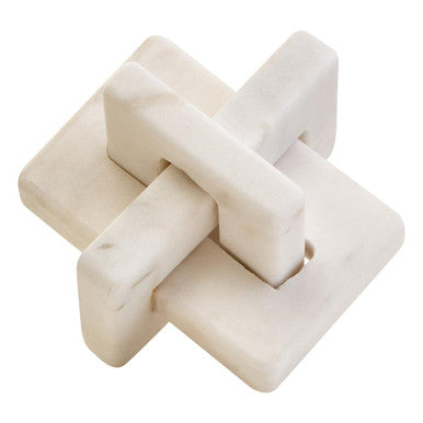 White Marble Knot Sculpture