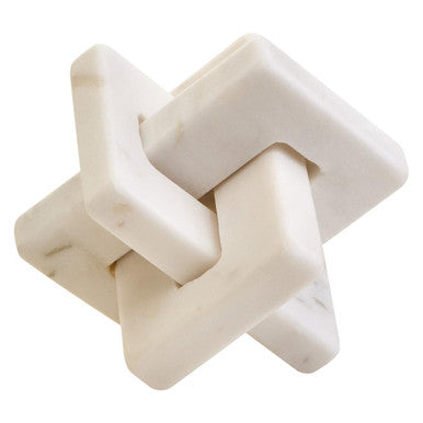 White Marble Knot Sculpture