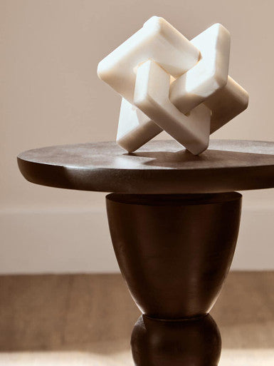 White Marble Knot Sculpture