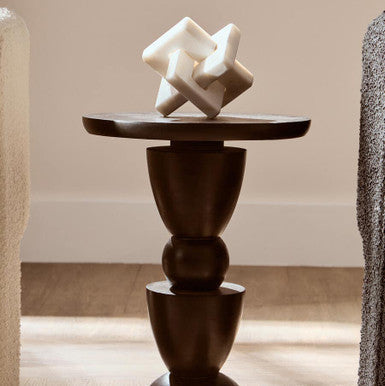 White Marble Knot Sculpture