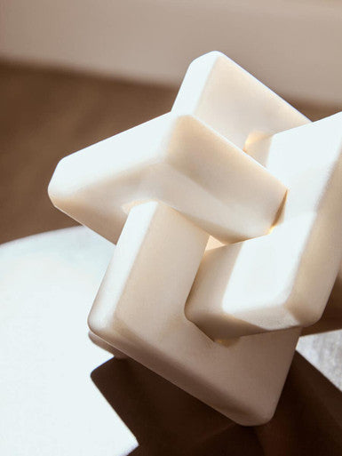 White Marble Knot Sculpture