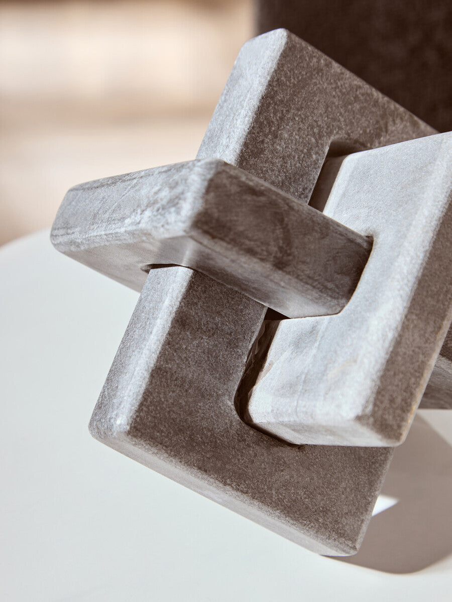 Grey Marble Knot Sculpture