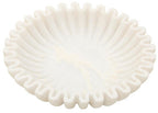 Small White Fluted Marble Bowl