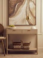 Small White Fluted Marble Bowl