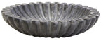 Small Grey Fluted Marble Bowl