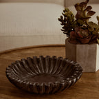 Small Grey Fluted Marble Bowl