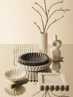 Small Grey Fluted Marble Bowl