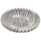 Large Grey Fluted Marble Bowl