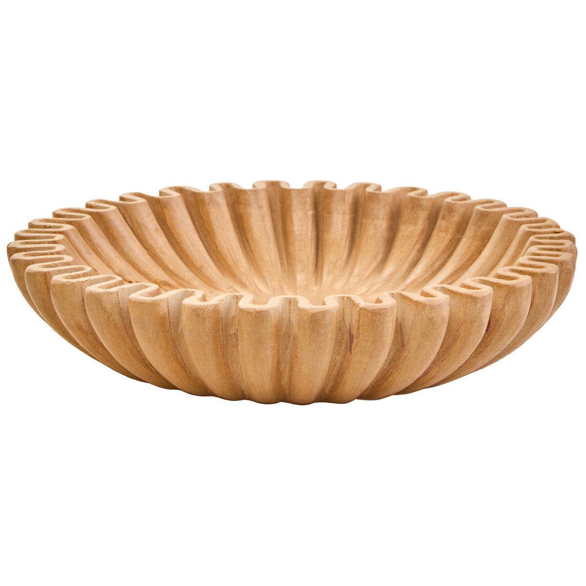 Small Ochre Fluted Marble Bowl