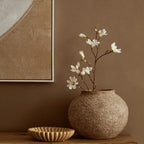 Small Ochre Fluted Marble Bowl