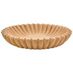 Large Ochre Fluted Marble Bowl