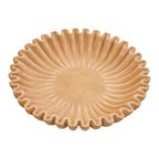 Large Ochre Fluted Marble Bowl