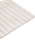 Square White Fluted Marble Box