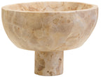 Chocolate Marble Pedestal Bowl