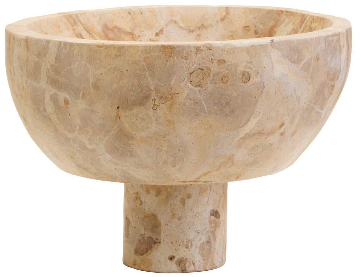 Chocolate Marble Pedestal Bowl
