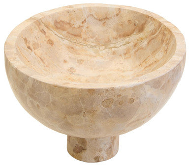Chocolate Marble Pedestal Bowl