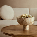 Chocolate Marble Pedestal Bowl
