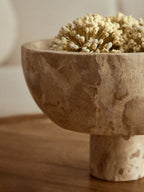 Chocolate Marble Pedestal Bowl