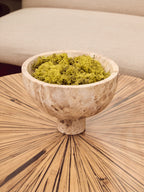 Chocolate Marble Pedestal Bowl