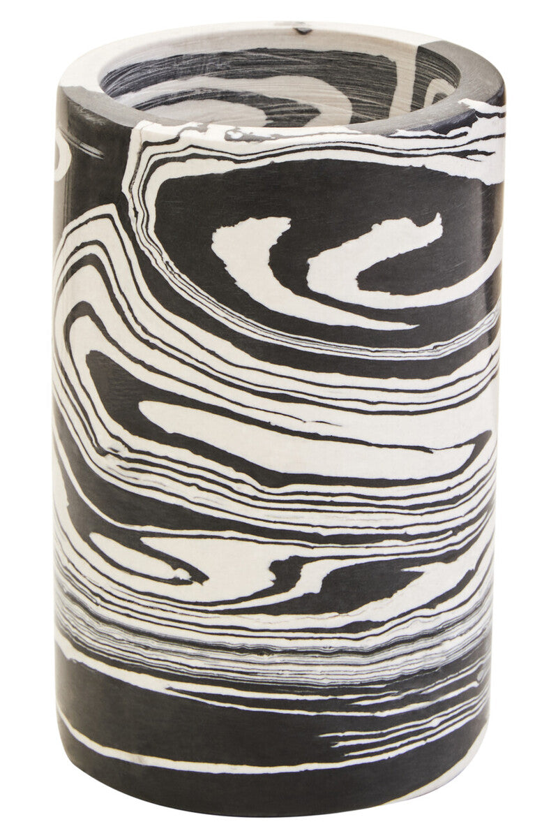 Black and White Marble Two Way Candle Holder