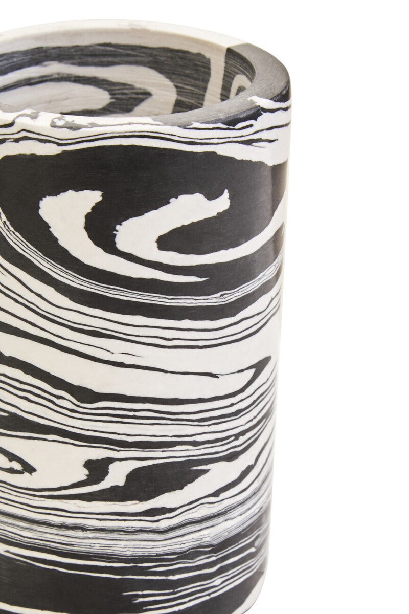 Black and White Marble Two Way Candle Holder