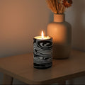 Black and White Marble Two Way Candle Holder
