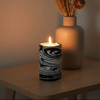 Black and White Marble Two Way Candle Holder