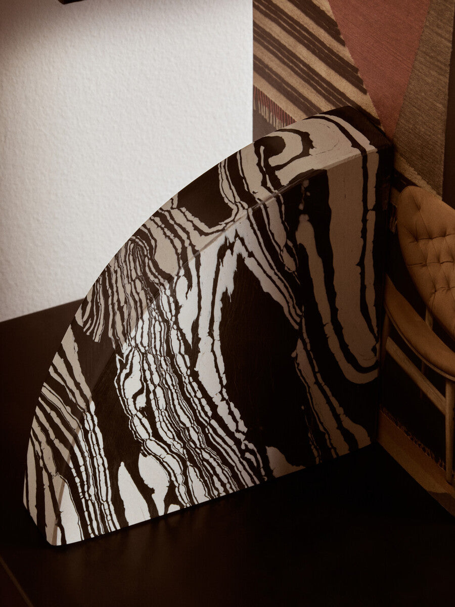 Black and White Marble Set of Two Bookends