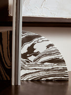 Black and White Marble Set of Two Bookends