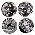 Set of 4 Black and White Marble Coasters