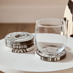 Set of 4 Black and White Marble Coasters