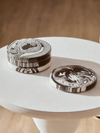 Set of 4 Black and White Marble Coasters