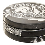 Set of 4 Black and White Marble Coasters