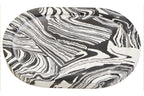Black and White Oval Marble Tray