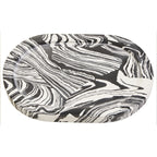 Black and White Oval Marble Tray