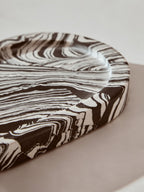 Black and White Oval Marble Tray