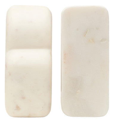 White Marble Set of Two Bookends