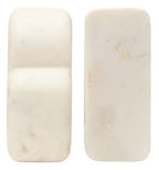 White Marble Set of Two Bookends