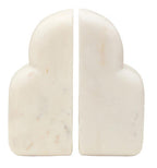White Marble Set of Two Bookends