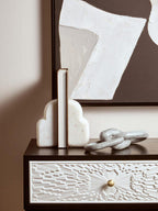 White Marble Set of Two Bookends