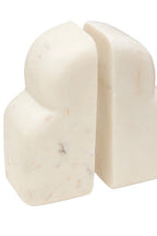 White Marble Set of Two Bookends