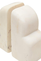 White Marble Set of Two Bookends