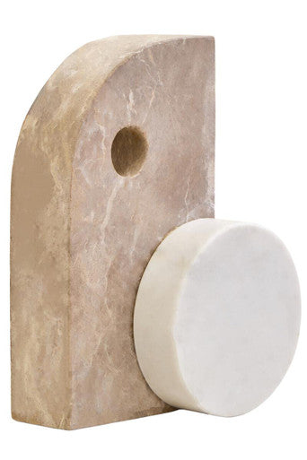 Chocolate and White Marble Sculpture
