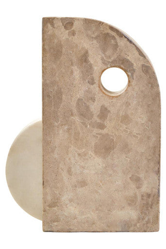 Chocolate and White Marble Sculpture