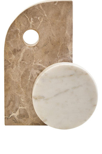 Chocolate and White Marble Sculpture