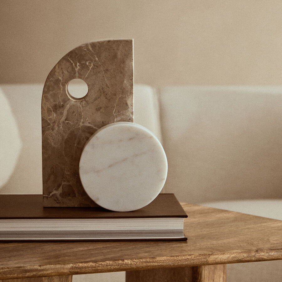 Chocolate and White Marble Sculpture