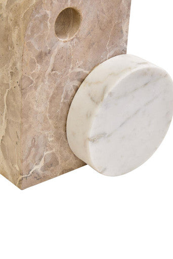 Chocolate and White Marble Sculpture