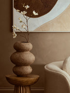Cotton Mache and Coco Shell Bubble Vase